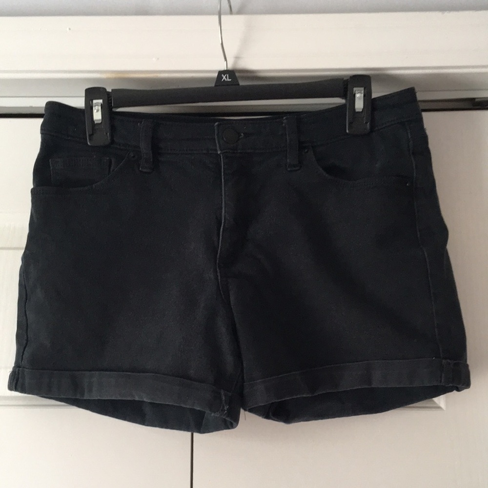 High rise midi shorts